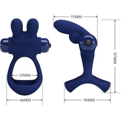 PRETTY LOVE - FRANCISCO DOPPELTER VIBRATIONSRING KANINCHEN BLAU – Produktansicht 7