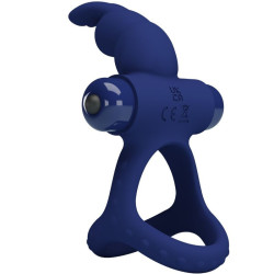 PRETTY LOVE - LUCHITO DOPPELVIBRIERENDER RING KANINCHEN BLAU – Produktansicht 3