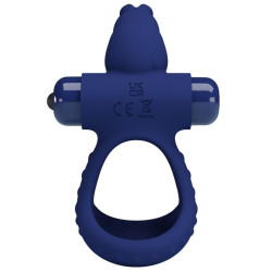 PRETTY LOVE - LUCHITO DOPPELVIBRIERENDER RING KANINCHEN BLAU – Produktansicht 4