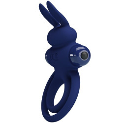 PRETTY LOVE - DAREY DOPPELTER VIBRATIONSRING KANINCHEN BLAU – Produktansicht 2