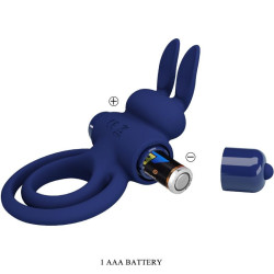 PRETTY LOVE - DAREY DOPPELTER VIBRATIONSRING KANINCHEN BLAU – Produktansicht 8