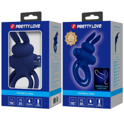 PRETTY LOVE - DAREY DOPPELTER VIBRATIONSRING KANINCHEN BLAU – Produktansicht 9