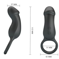PRETTY LOVE - TRAE VIBRATIONSRING MIT SCHWARZEM STIMULATOR – Produktansicht 4