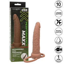 CALEXOTICS - PERFORMANCE MAXX WIEDERAUFLADBARER DUAL-PENETRATOR, BRAUN – Produktansicht 2