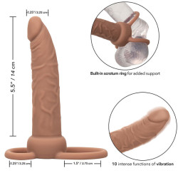 CALEXOTICS - PERFORMANCE MAXX WIEDERAUFLADBARER DUAL-PENETRATOR, BRAUN – Produktansicht 13