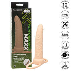 CALEXOTICS - PERFORMANCE MAXX WIEDERAUFLADBARER DUAL PENETRATOR, HELLE HAUT – Produktansicht 3