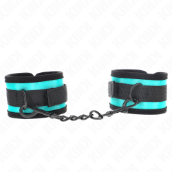 KINK - NYLON-HANDFESSEL MIT KLETTVERSCHLUSS SCHWARZ-BLAU VERSTELLBAR 18-32 CM X 5 CM – Produktansicht 2