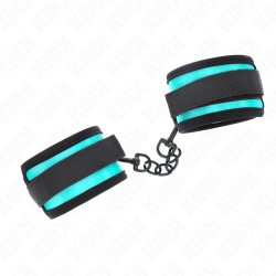 KINK - NYLON-HANDFESSEL MIT KLETTVERSCHLUSS SCHWARZ-BLAU VERSTELLBAR 18-32 CM X 5 CM – Produktansicht 3