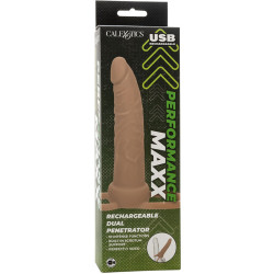 CALEXOTICS - PERFORMANCE MAXX WIEDERAUFLADBARER DUAL PENETRATOR, HELLE HAUT – Produktansicht 15