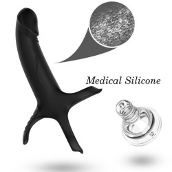 ARMONY - DILDO MIT RING & VIBRATOR SCHWARZ – Produktansicht 5