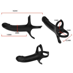 ARMONY - DILDO MIT RING & VIBRATOR SCHWARZ – Produktansicht 8