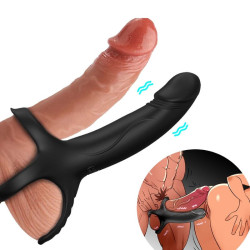 ARMONY - DILDO MIT RING & VIBRATOR SCHWARZ – Produktansicht 11