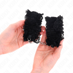 KINK - ELASTISCHE HANDGELENKSFESSELN AUS SPITZE NEGRO – Produktansicht 4
