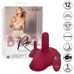 CALEXOTICS - RIDER MASSAGER DOPPELMOTOR FERNBEDIENUNG ROT – Produktansicht 2