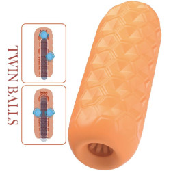 PRETTY LOVE - TWIN BALLS MÄNNLICHER MASTURBATOR ORANGE – Produktansicht 5