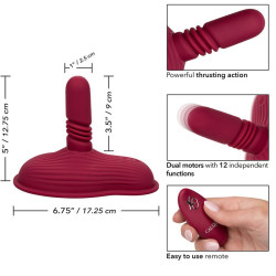 CALEXOTICS - RIDER MASSAGER DOPPELMOTOR FERNBEDIENUNG ROT – Produktansicht 13