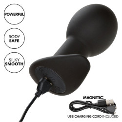CALEXOTICS - ROCK BOTTOM ANAL PLUG 10 VIBRATIONEN SILIKON SCHWARZ – Produktansicht 7