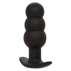 CALEXOTICS - ROCK BOTTOM ANAL PLUG MIT PERLEN 10 VIBRATIONEN SILIKON SCHWARZ – Produktansicht 2
