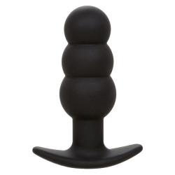 CALEXOTICS - ROCK BOTTOM ANAL PLUG MIT PERLEN 10 VIBRATIONEN SILIKON SCHWARZ – Produktansicht 3
