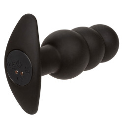 CALEXOTICS - ROCK BOTTOM ANAL PLUG MIT PERLEN 10 VIBRATIONEN SILIKON SCHWARZ – Produktansicht 4