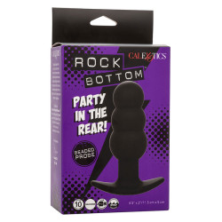 CALEXOTICS - ROCK BOTTOM ANAL PLUG MIT PERLEN 10 VIBRATIONEN SILIKON SCHWARZ – Produktansicht 10
