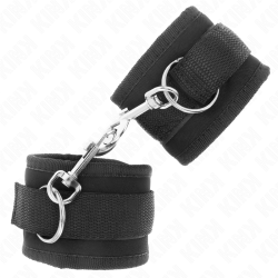 KINK - NYLON BIND-HANDHANDFESSELN MIT KLETTVERSCHLUSS, SCHWARZ, MODELL 2, VERSTELLBAR, 18-35 CM X 6 CM – Produktansicht 3