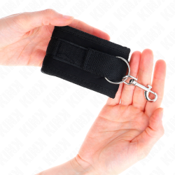 KINK - NYLON BIND-HANDHANDFESSELN MIT KLETTVERSCHLUSS, SCHWARZ, MODELL 2, VERSTELLBAR, 18-35 CM X 6 CM – Produktansicht 4