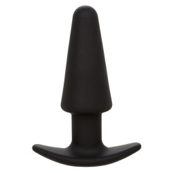 CALEXOTICS - ROCK BOTTOM TAPERED ANAL PLUG 10 VIBRACIONES SILIKON SCHWARZ – Produktansicht 2
