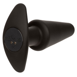 CALEXOTICS - ROCK BOTTOM TAPERED ANAL PLUG 10 VIBRACIONES SILIKON SCHWARZ – Produktansicht 5