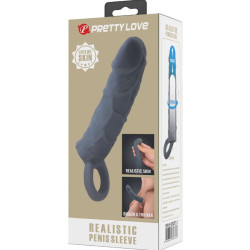 PRETTY LOVE - REALISTISCHE PENISHÜLLE AUS HAUT, DUNKELGRAU – Produktansicht 6