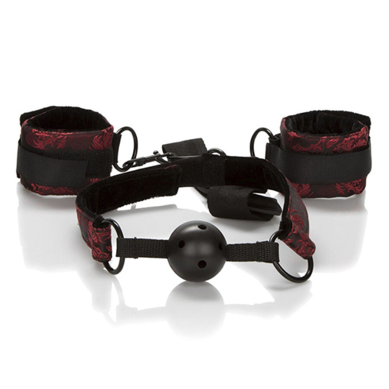 CALEXOTICS - SCANDAL ATMUNGSAKTIVER BALLKNEBEL MIT HANDSCHELLEN