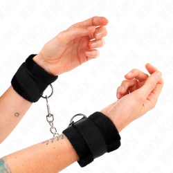 KINK - BEGINNER PELZHANDMANSCHETTEN SCHWARZ 30 X 7 CM – Produktansicht 3