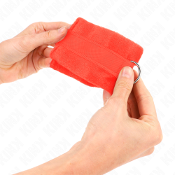 KINK - BEGINNER PELZHANDMANSCHETTEN ROT 30 X 7 CM – Produktansicht 4