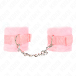 KINK - BEGINNER PELZHANDMANSCHETTEN ROSA 30 X 7 CM – Produktansicht 2