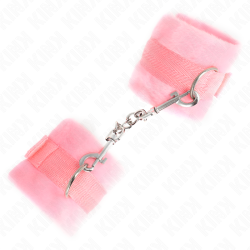 KINK - BEGINNER PELZHANDMANSCHETTEN ROSA 30 X 7 CM – Produktansicht 3