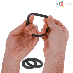 INTENSE - HUGH 3 BASIC PENISRINGE AUS SILIKON SCHWARZ – Produktansicht 4