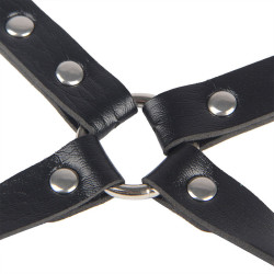 SUBBLIME - 953690 HANDSCHELLEN MIT BONDAGE-GÜRTEL SCHWARZ EINE GRÖSSE – Produktansicht 5