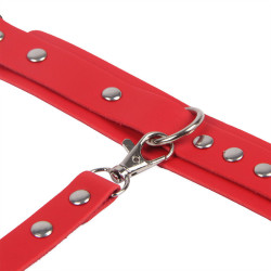 SUBBLIME - 953706 HANDSCHELLEN MIT BONDAGE-GÜRTEL ROT EINE GRÖSSE – Produktansicht 6