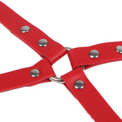SUBBLIME - 953706 HANDSCHELLEN MIT BONDAGE-GÜRTEL ROT EINE GRÖSSE – Produktansicht 9