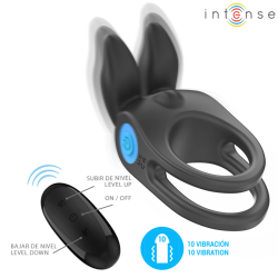 INTENSE - SAM VIBRATOR DOPPEL-PENISRING 10 VIBRATIONEN SCHWARZ – Produktansicht 3