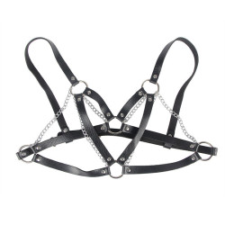 SUBBLIME - 953713 PUNK BONDAGE GÜRTEL METALLSCHNALLE SCHWARZ EINE GRÖSSE – Produktansicht 4
