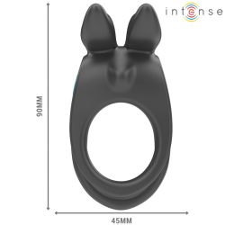 INTENSE - SAM VIBRATOR DOPPEL-PENISRING 10 VIBRATIONEN SCHWARZ – Produktansicht 4