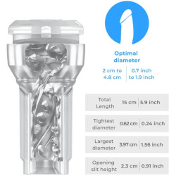 KIIROO - FEEL POCKET STROKER KRISTALL VON KIIROO TRANSPARENT – Produktansicht 5
