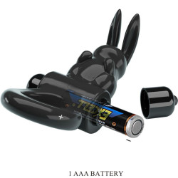 PRETTY LOVE - AUFREGENDER RING RABBIT VIBRATORRING 10 VIBRATIONEN SCHWARZ – Produktansicht 4