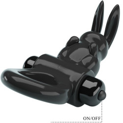 PRETTY LOVE - AUFREGENDER RING RABBIT VIBRATORRING 10 VIBRATIONEN SCHWARZ – Produktansicht 5