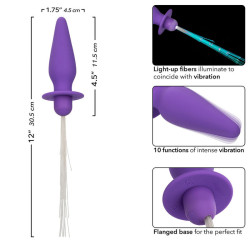 CALEXOTICS - SOUTHERN LIGHTS LIGHT UP LEUCHTENDE ANALSTECKER 10 VIBRATIONEN SILIKON LILA – Produktansicht 6