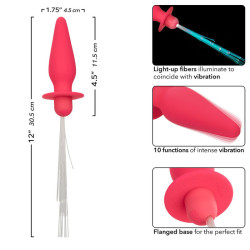 CALEXOTICS - SOUTHERN LIGHTS LIGHT UP LEUCHTENDE ANALSTECKER 10 VIBRATIONEN SILIKON ROSA – Produktansicht 6