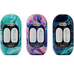 PRETTY LOVE - VENUS X 15 MÄNNLICHE MASTURBATOREN AUS SILIKON, WEISS – Produktansicht 2