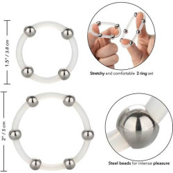 CALEXOTICS - STAHLPERLEN-SILIKONRING-SET – Produktansicht 4