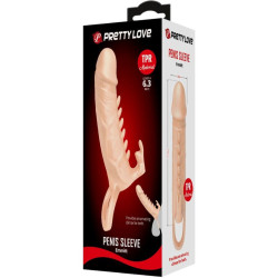 PRETTY LOVE - EMMIT PENISHÜLLE + KLITORIS-STIMULATOR FLEISCH – Produktansicht 5
